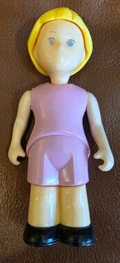 5 Inch Vtg Little Tikes Girl Daughter Pink Dress Doll Replacement Figure Flaws